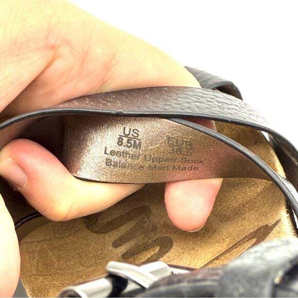 Sam Edelman Black Leather Nelson Wedge 8.5 - Picture 10 of 16